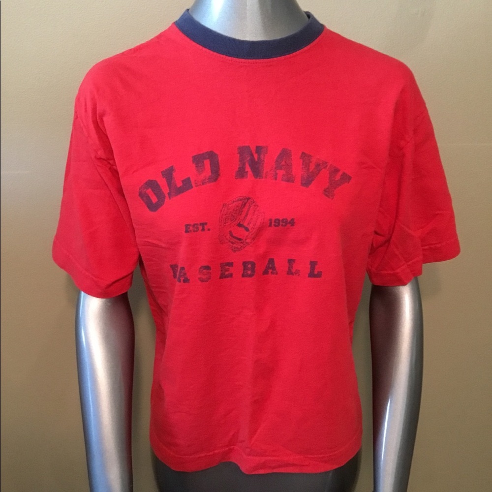 Vintage Old Navy red baseball tee t-shirts top